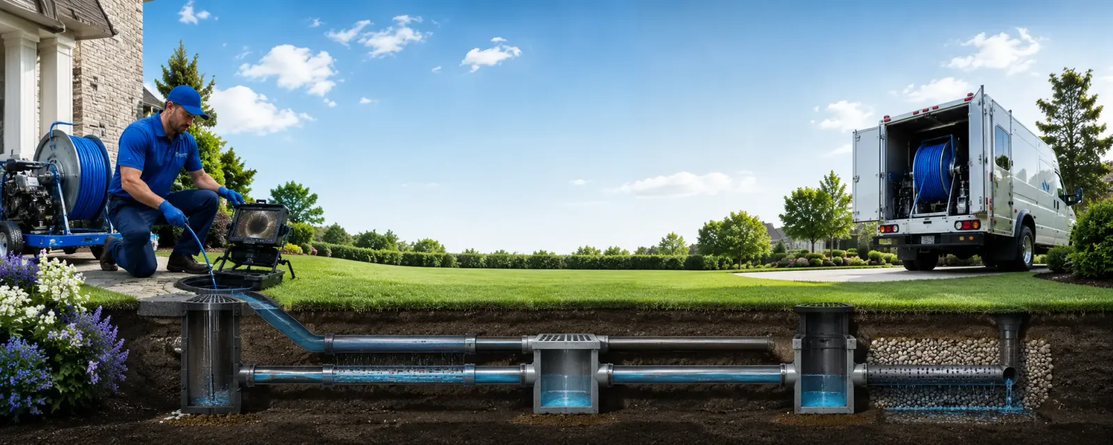 Outdoor drain cleaning information for Longview, IL